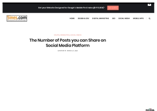 The Number of Posts you can Share on Social Media Platform