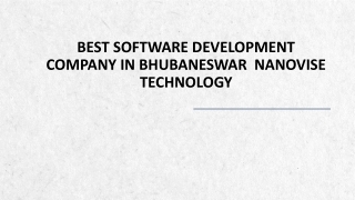 Best Software Development Company In Bhubaneswar | Nanovise Technology