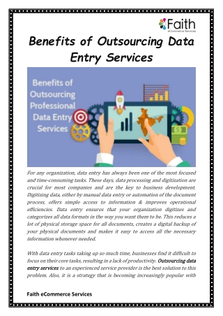 Benefits of Outsourcing Data Entry Services