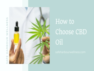 How to Choose CBD Oil