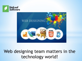 Web designing team matters in the technology world!