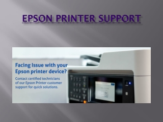 Epson Printer Support - Customer Service Phone Number