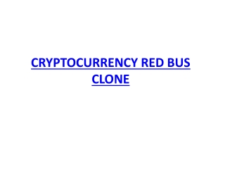 CRYPTOCURRENCY REDBUS READY MADE CLONE SCRIPT