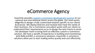 Reliable E-Commerce website Development