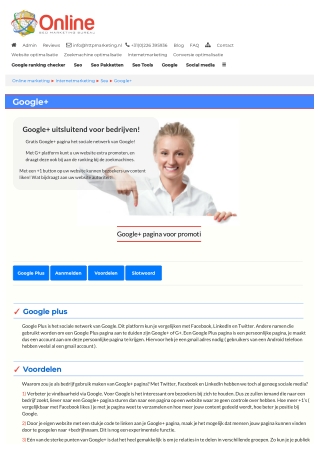Google plus voor bedrijven