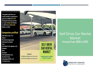 Self-Drive Car Rental Market to be Worth US$86.589 billion by 2025