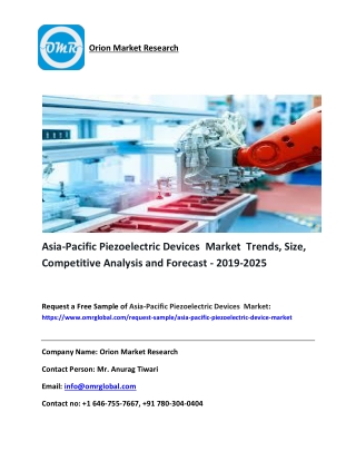 Asia-Pacific Piezoelectric Devices   Market  Trends, Size, Competitive Analysis and Forecast - 2019-2025