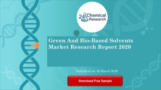 Green And Bio Based Solvents Market Research Report 2020