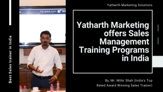 Yatharth Marketing offers Sales Management Training Programs in India