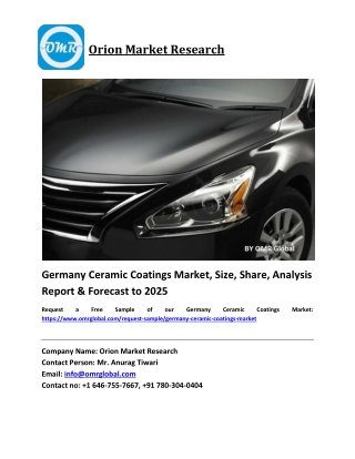 Germany Ceramic Coatings Market Size, Industry Trends, Share and Forecast 2019-2025