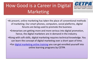 How Good is a Career in Digital Marketing?