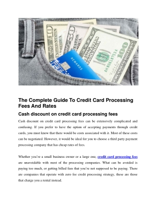 Complete Guide to Credit Card Processing Fees and Rates