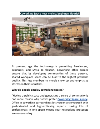 Why do people employ coworking spaces?