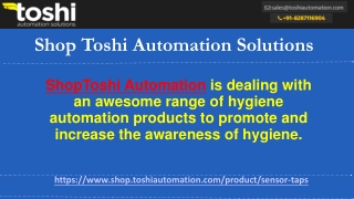 Buy Sensor Taps Online India-Toshi Automation Solutions