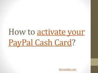 Paypal Card Activation |  1-845-259-2270 | Paypal Activate Card Debit