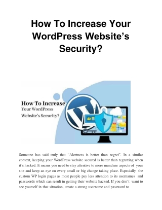 How To Increase Your WordPress Website’s Security?