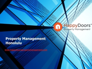 Property Management Honolulu - www.happydoorspropertymanagement.com