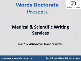 medical and scientific writing services