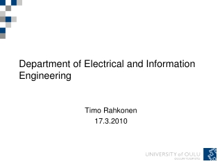 Department of Electrical and Information Engineering
