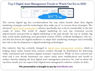 Top 3 Digital Asset Management Trends to Watch Out For in 2020