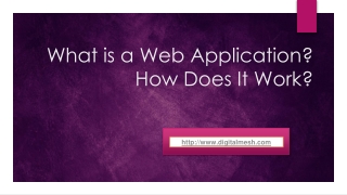 What is a web application? How it works?