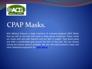 CPAP Masks | ACG Medical
