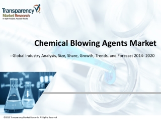 Chemical Blowing Agents Market - Global Industry Analysis, Size, Share, Growth, Trends and Forecast 2014 - 2020