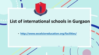 List of international schools in Gurgaon
