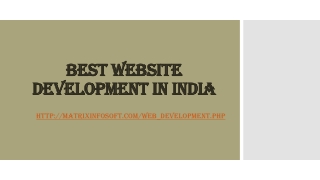 Best website development in India