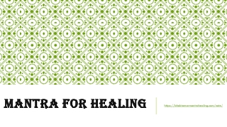 Mantra for healing
