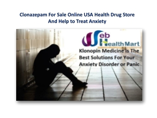 Clonazepam For Sale Online USA Health Drug Store And Help to Treat Anxiety