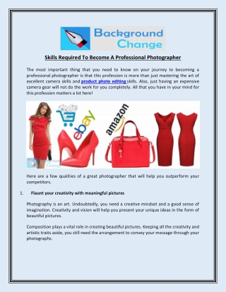 Skills Required To Become A Professional Photographer