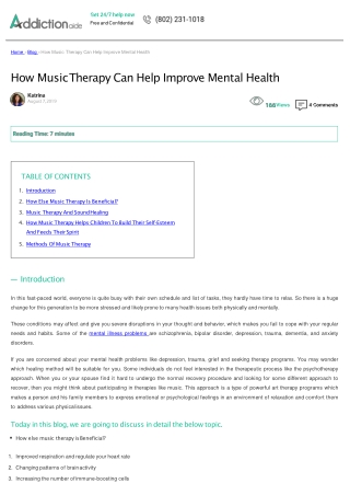 How Music Therapy Can Help Improve Mental Health