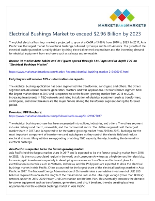 Electrical Bushings Market to exceed $2.96 Billion by 2023