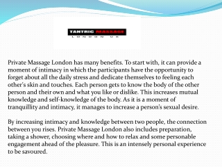 Private Massage London