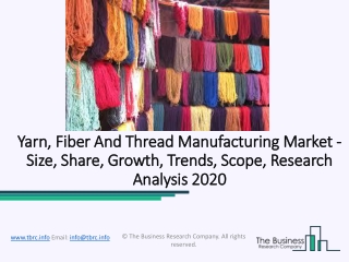 Yarn Fiber And Thread Manufacturing Market 2020 Detail Analysis Focusing On Top Players