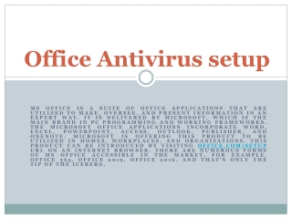Antivirus Activation Office.com/Setup