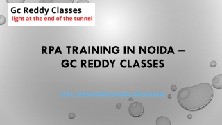 RPA Training in Noida – Gc Reddy Classes