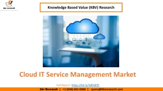 Cloud IT Service Management (ITSM) Market size is expected to reach $14.6 billion by 2025 - KBV Research