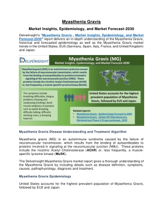 Myasthenia Gravis Market