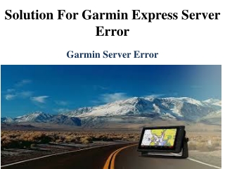 Solution For Garmin Express Server Error