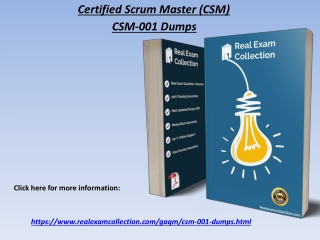 Download Updated GAQM CSM-001 Exam Questions Answers - Realexamcollection.com