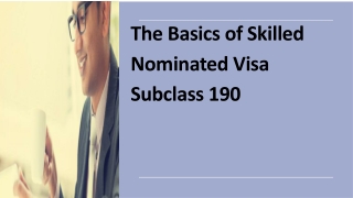 Know All The Factors Required To Obtain Skilled Nominated Visa Subclass 190