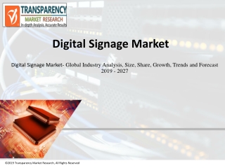 Digital Signage Market Worth US$ 28,538.7 Mn by 2027 - TMR