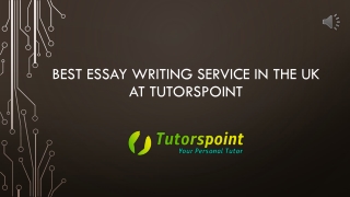 Best Essay Writing Service in the UK at Tutorspoint