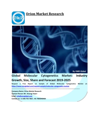 Global Molecular Cytogenetics Market: Industry Analysis  Growth, Size, Share and Forecast to 2019-2025