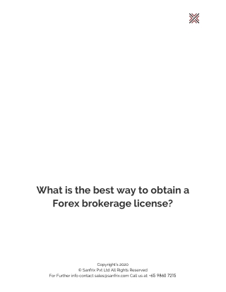 What is the best way to obtain a Forex brokerage license?