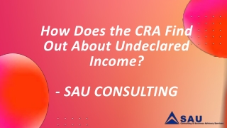 CRA Tax Assessments & Tax Appeals - SAU Consulting