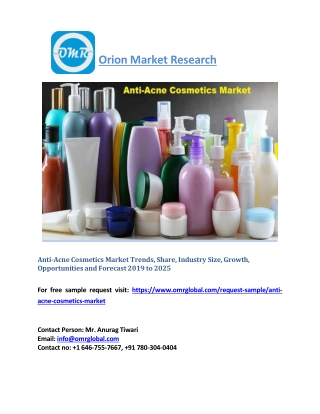 Anti-Acne Cosmetics Market Trends