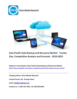Asia-Pacific Data Backup and Recovery Market   Trends, Size, Competitive Analysis and Forecast - 2019-2025